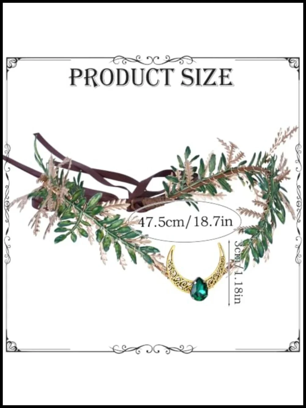 Floral Elf Circlet Fairy Crown Adjustable Woodland Renaissance Headpiece